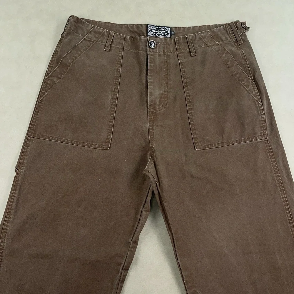 Blacksmith Sowing Field Pants Brown Mens 34 Work Utility Cotton Carpenter Chore